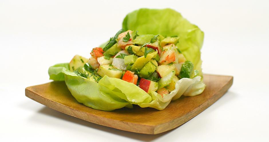 avocado 和 shrimp salad