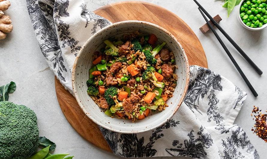 Plant-Based Beef Rice Bowl
